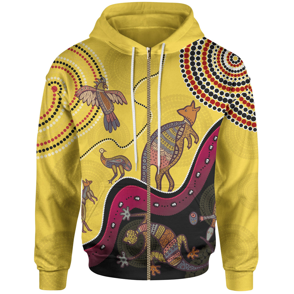 aboriginal-zip-up-hoodie-indigenous-animals-life-art
