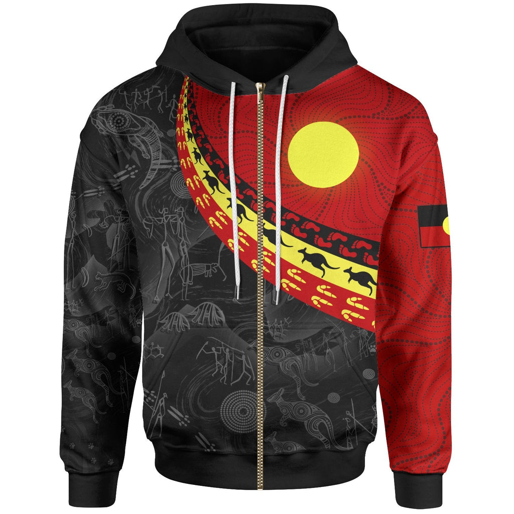 kid-aboriginal-zip-up-hoodie-indigenous-flag-circle-dot-painting