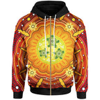 aboriginal-kid-zip-up-hoodie-turtle-circle-dot-painting-art