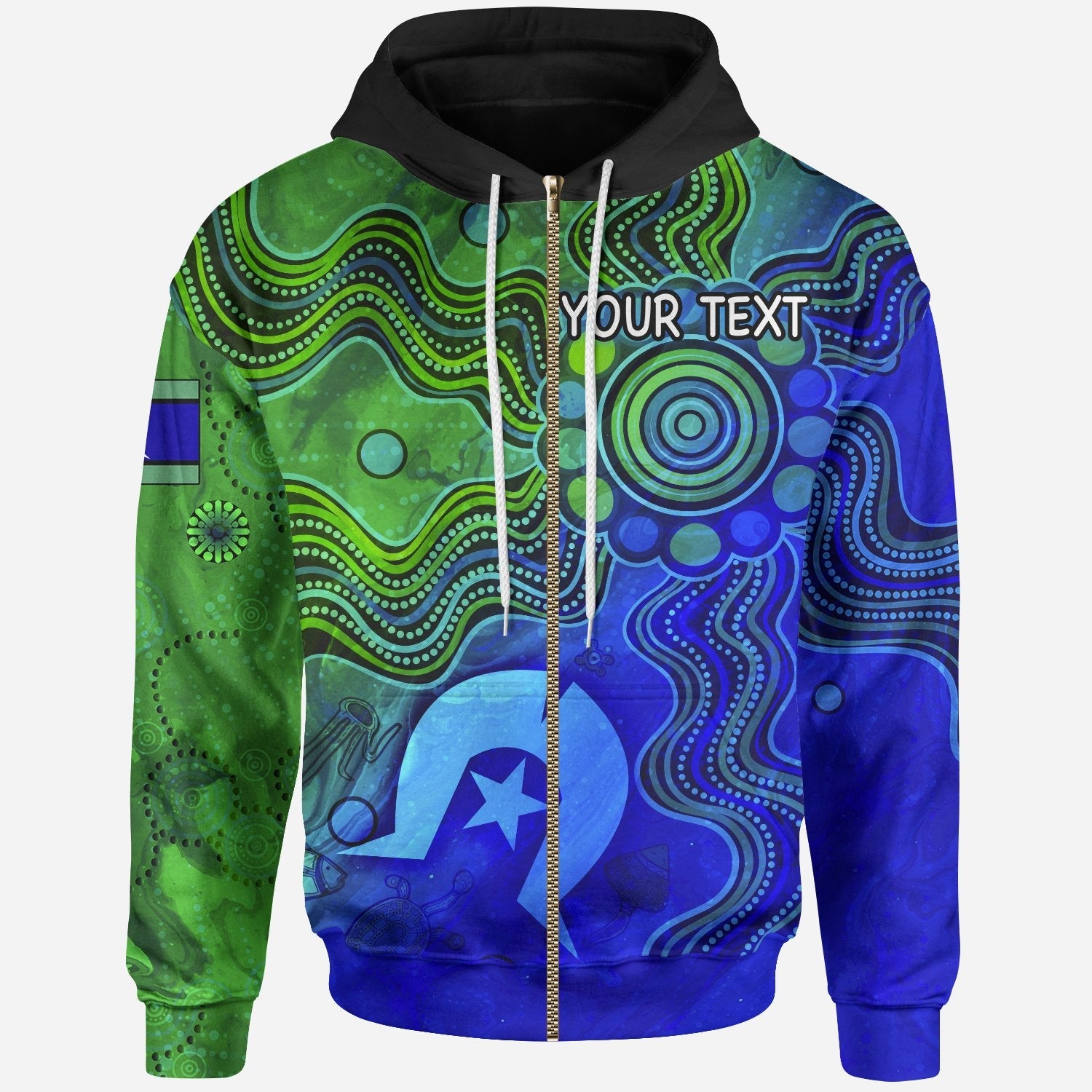custom-aboriginal-zip-up-hoodie-torres-strait-islands-flag