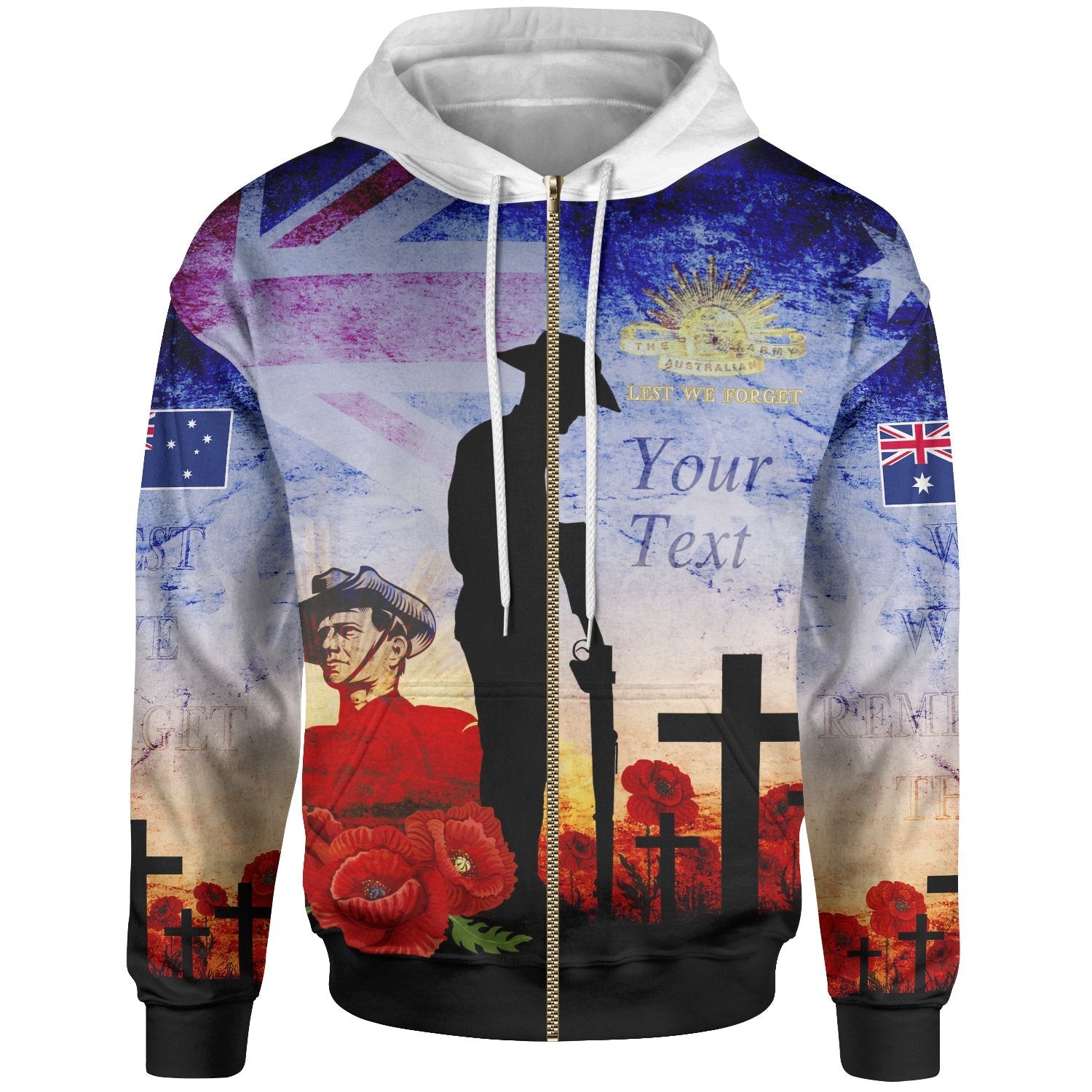 custom-anzac-zip-up-hoodie-anzac-2020-lest-we-forget-the-australian-army