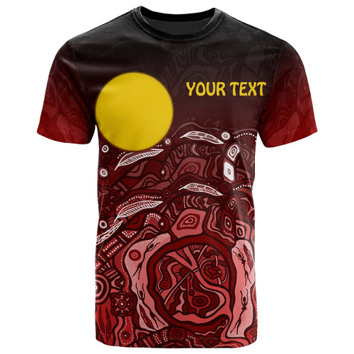 kids-custom-text-aboriginal-t-shirt-red-landscape