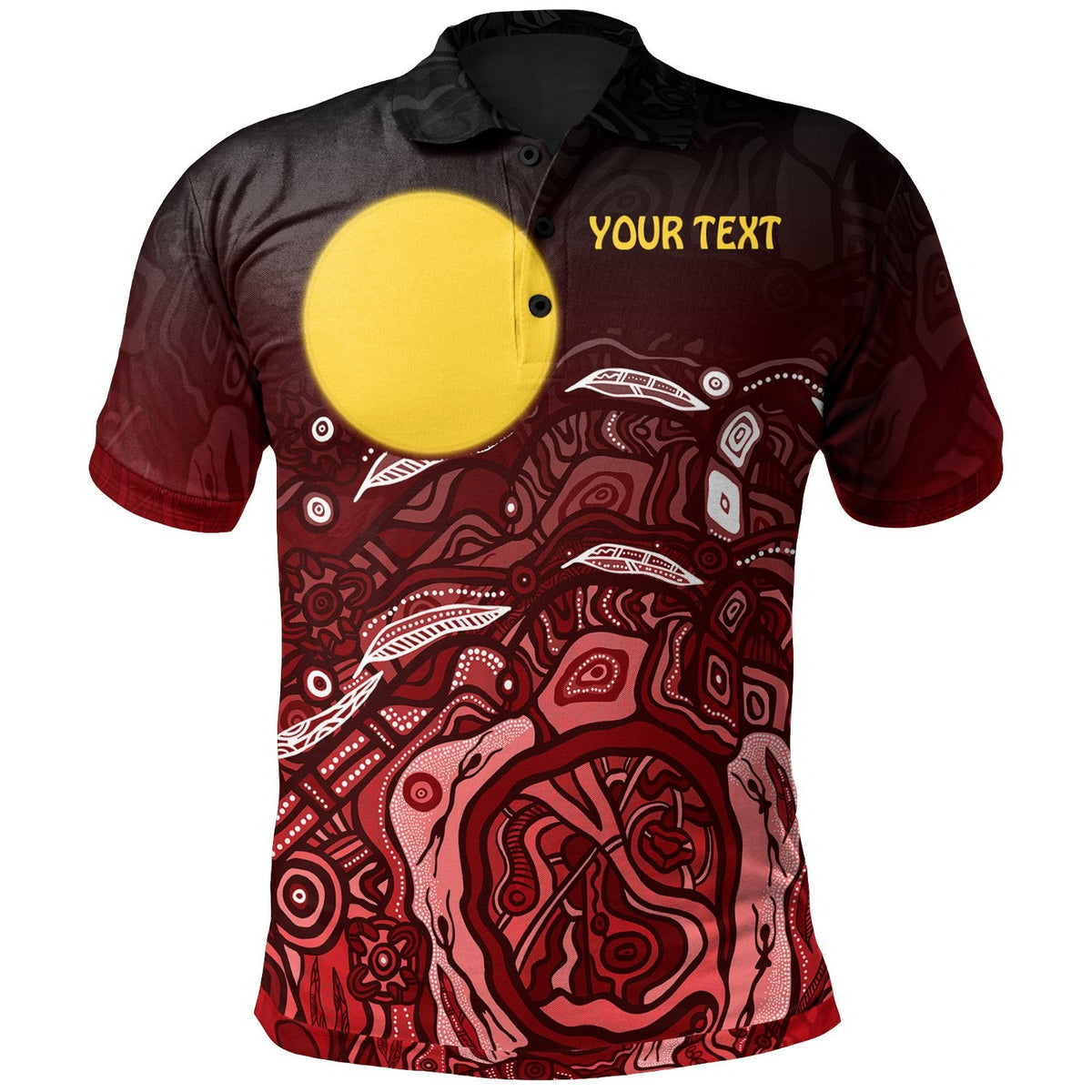 kids-custom-aboriginal-polo-shirt-red-landscape