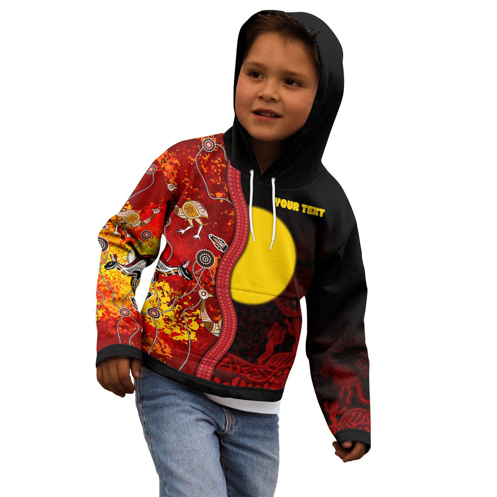 custom-kids-aboriginal-hoodie-red-indigenous-flag