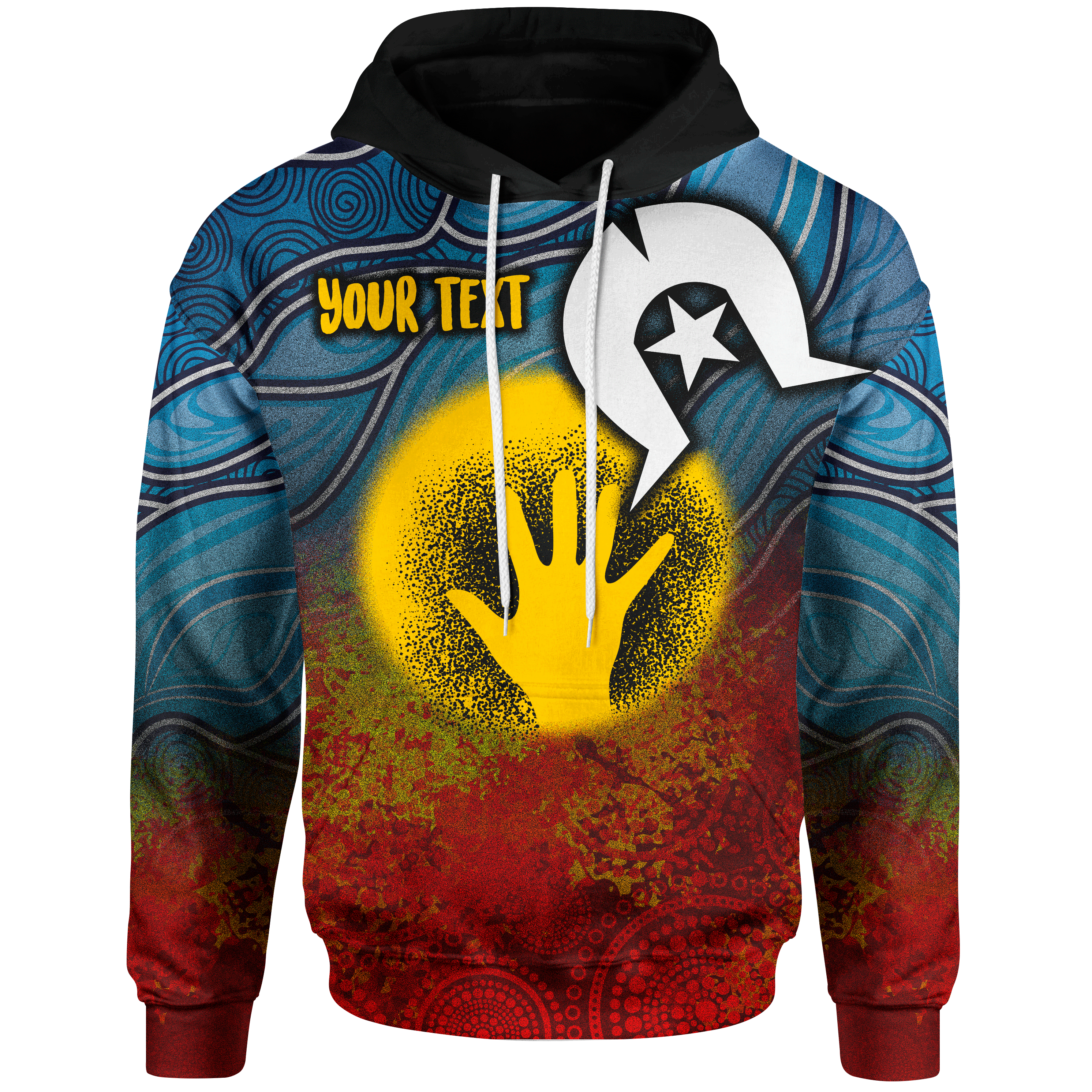 [Custom] Aboriginal Hoodie - Aboriginal and Torres Strait Islanders Flag