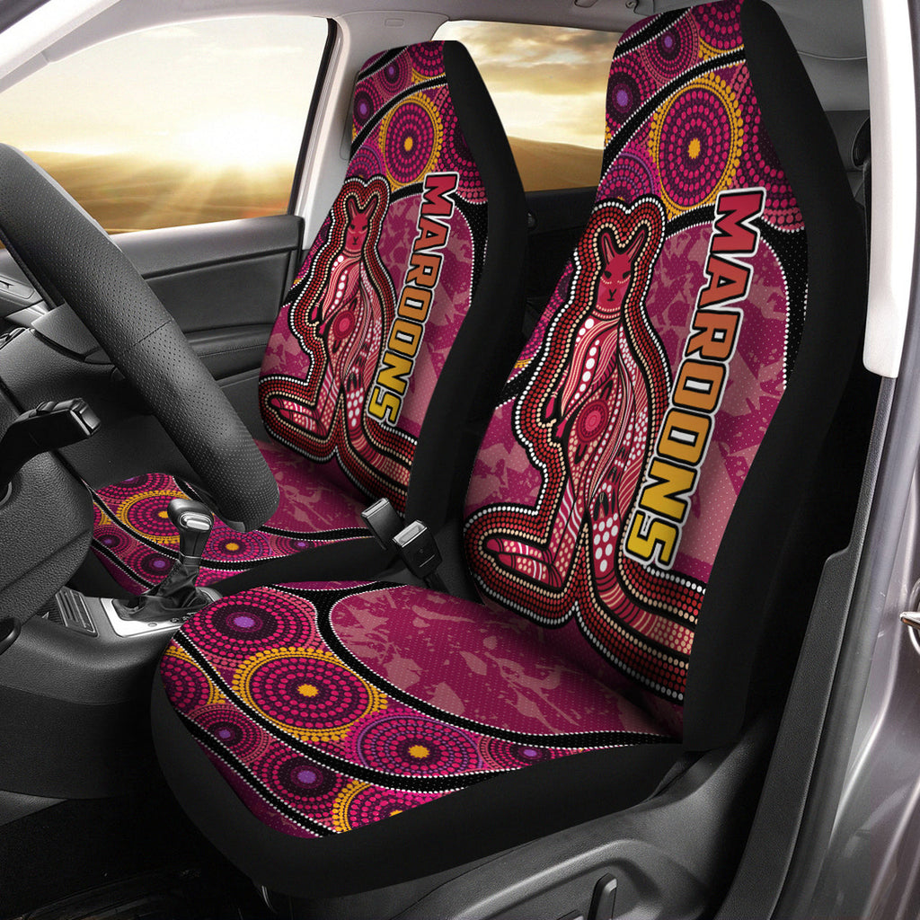 maroons-rugby-car-seat-covers-custom-maroons-kangaroo-car-seat-covers