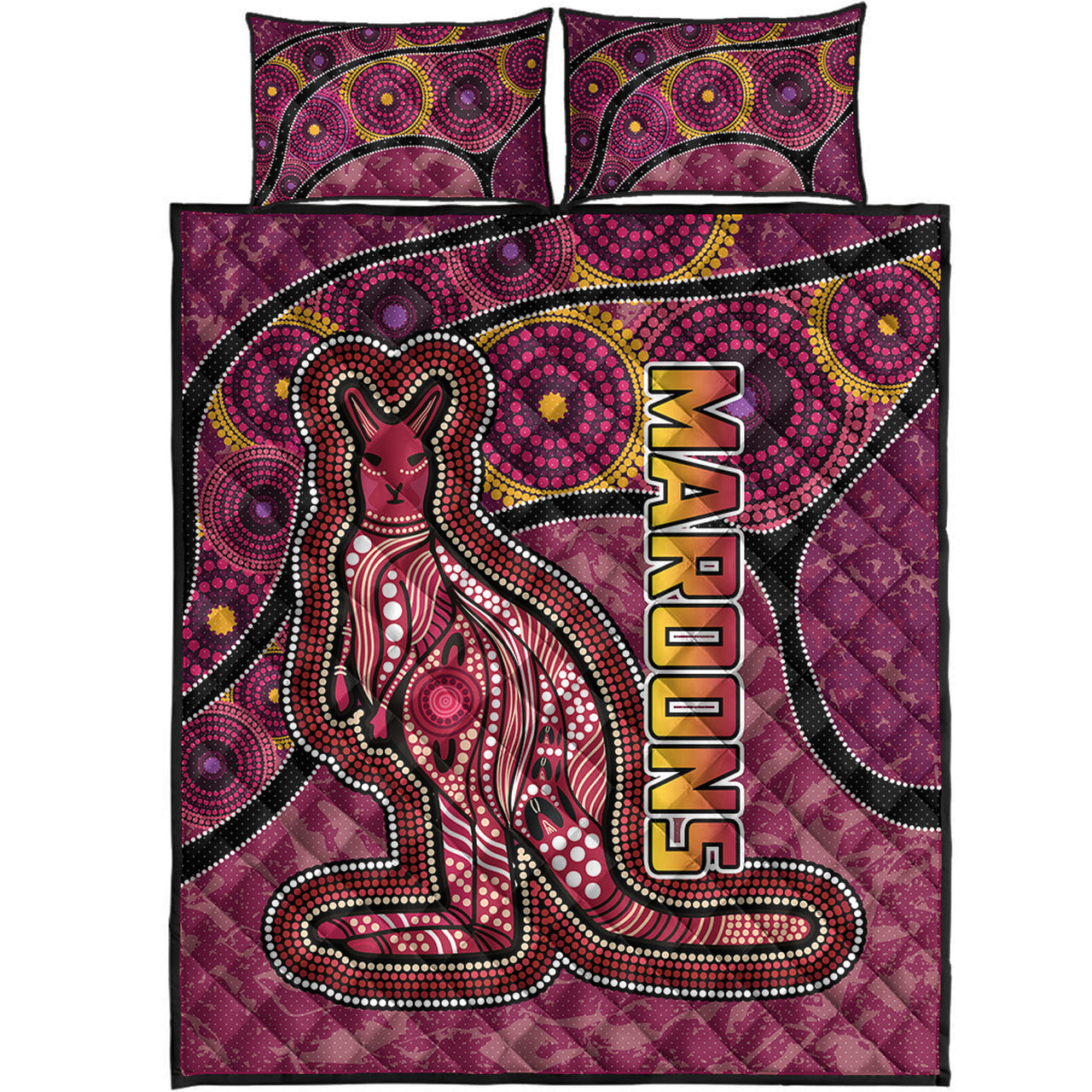 maroons-rugby-quilt-bed-set-custom-maroons-kangaroo-quilt-bed-set