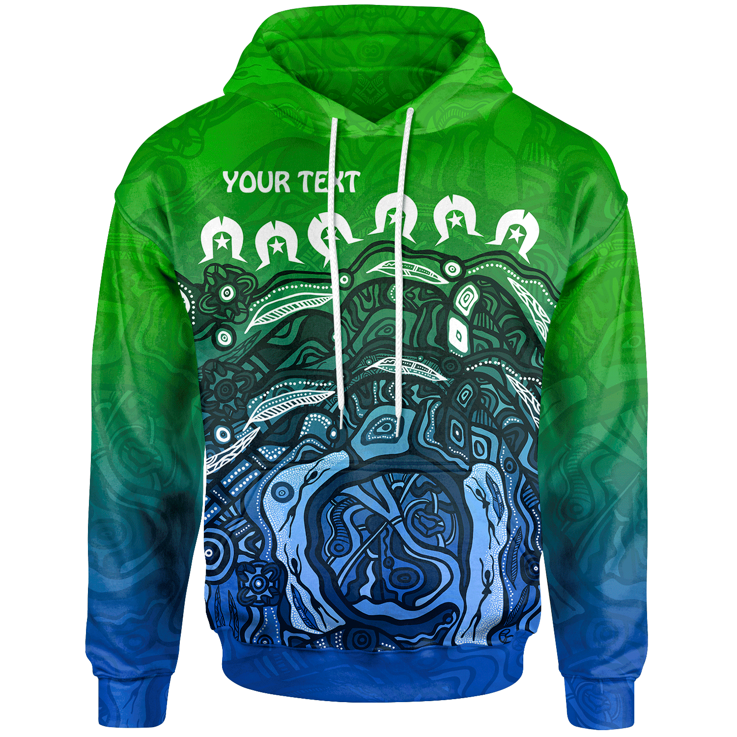 [Custom] Torres Strait Islands Hoodie - Blue
