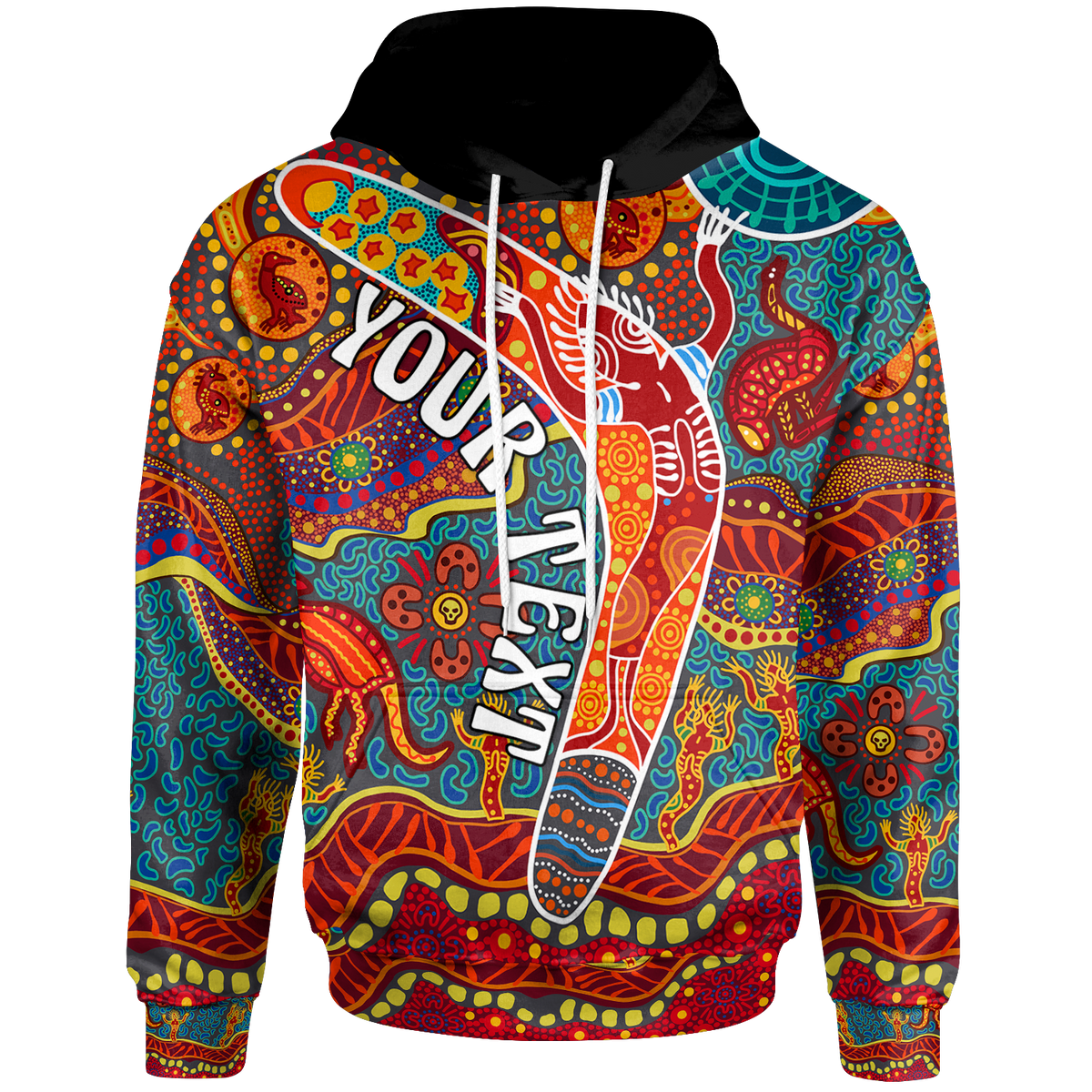 aboriginal-personalised-hoodie-indigenous-boomerang