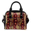 Shoulder Handbag - Aboriginal Handbag Boomerang Patterns - Vibe Hoodie
