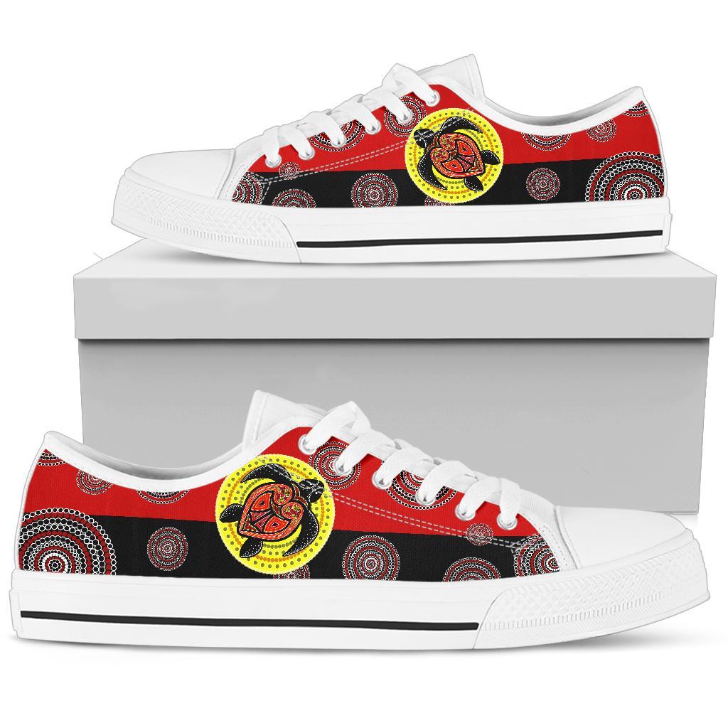 canvas-shoes-aboriginal-dot-painting-shoes-turtle-low-top
