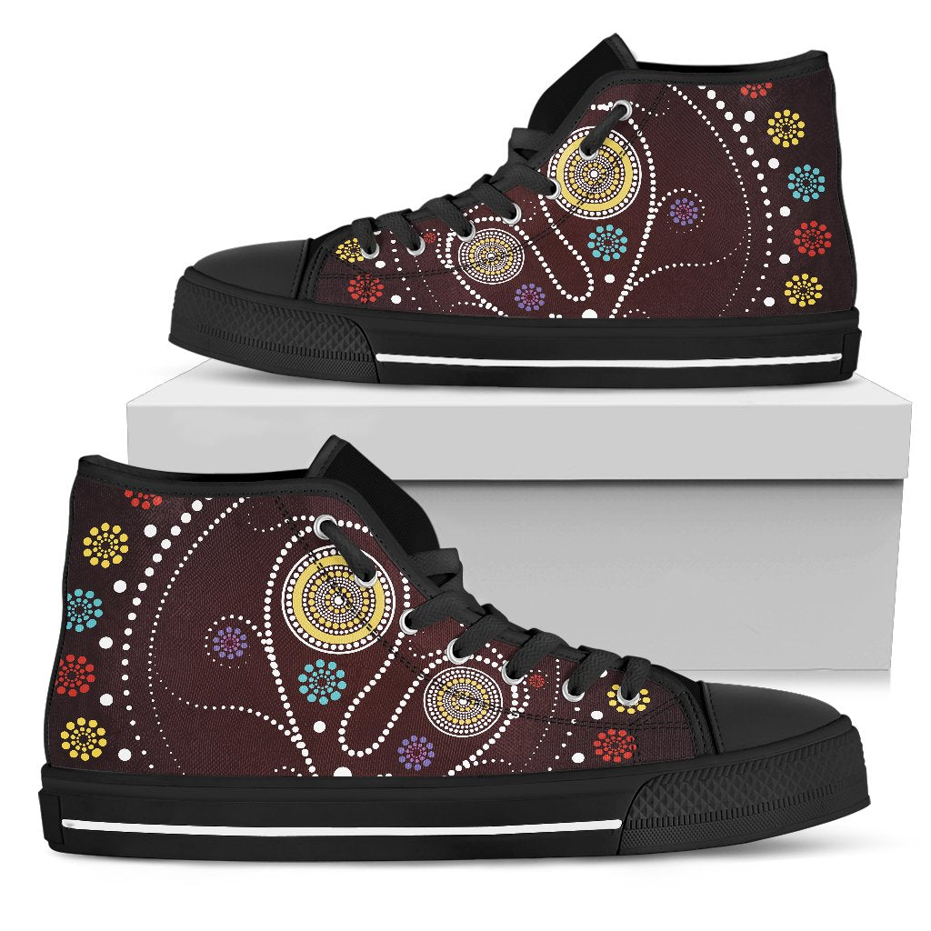 canvas-shoes-aboriginal-dot-painting-shoes-tree-high-top