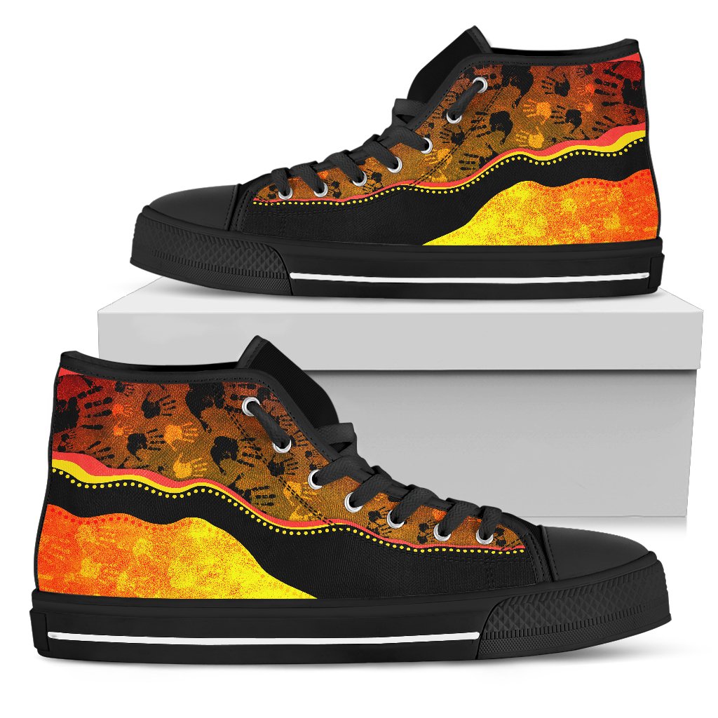 canvas-shoes-aboriginal-patterns-shoes-golden-style-high-top
