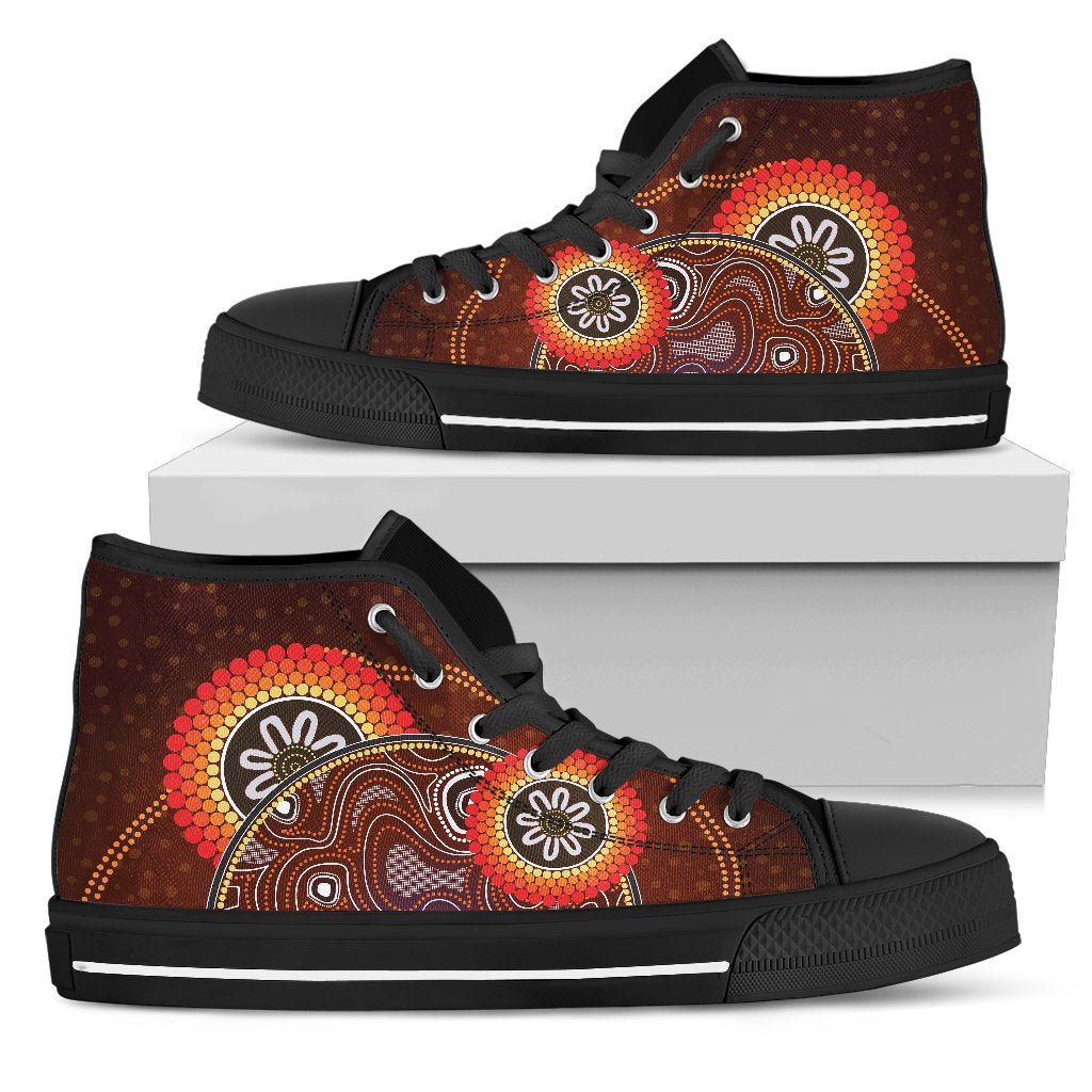 canvas-shoes-aboriginal-dot-painting-shoes-earth-high-top