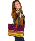 brisbane-broncos-small-leather-tote-anzac-day-simple-style-maroon