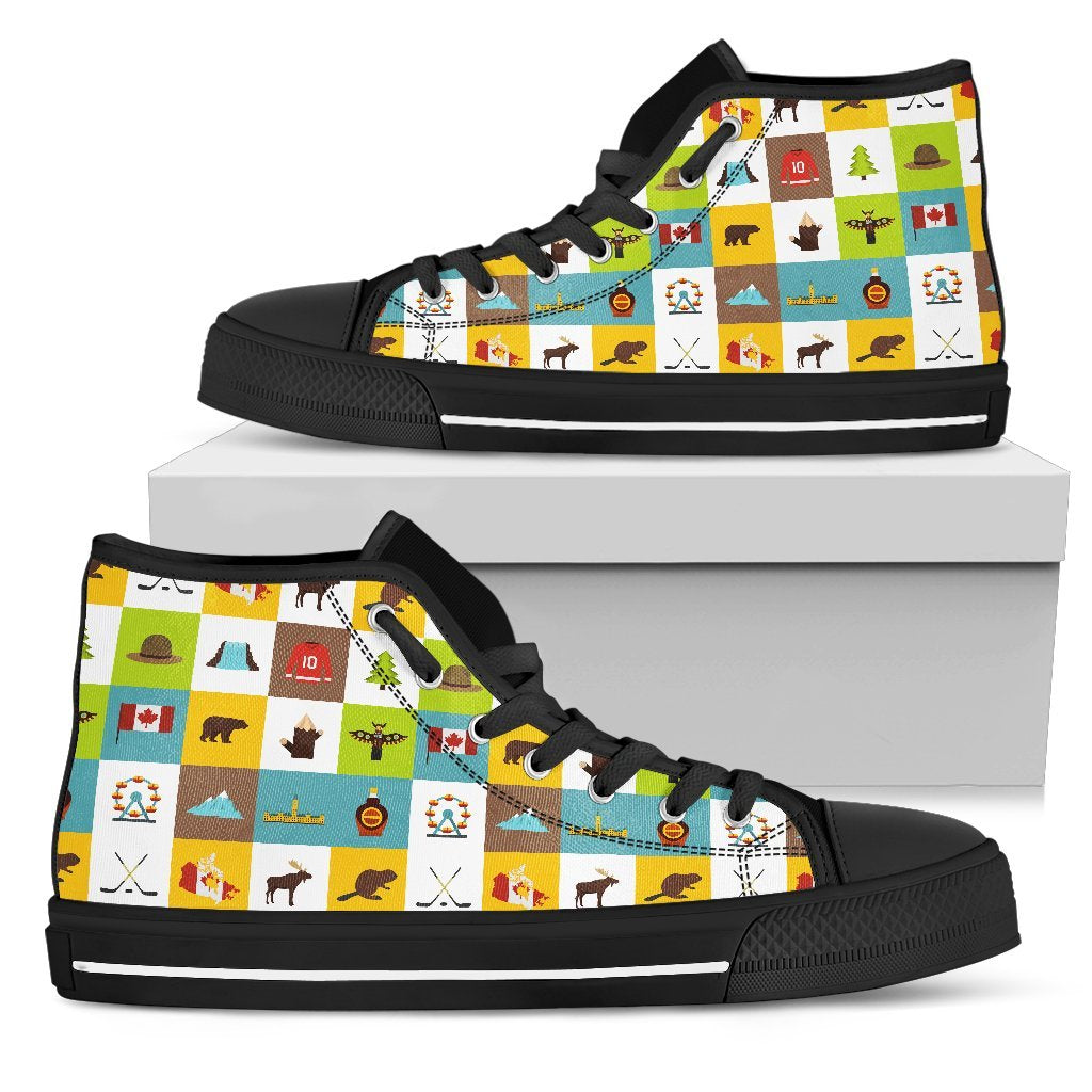 canada-symbols-pattern-3-hightop-canvas-shoes