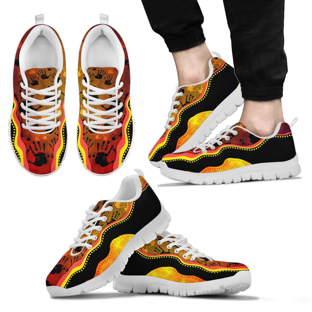 aboriginal-sneakers-hand-rock-art-indigenous-golden-style