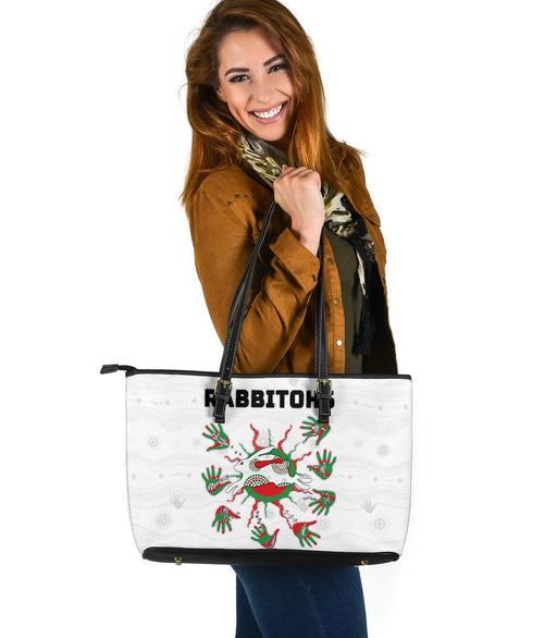 rabbitohs-indigenous-large-leather-bag-animals-aboriginal