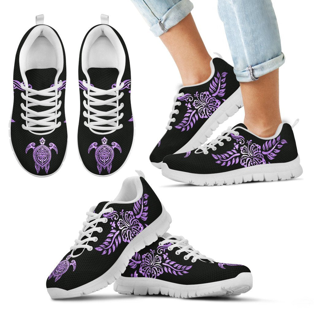 deep-purple-sea-turtle-and-hibiscus-womens-mens-kids-sneakers-shoes