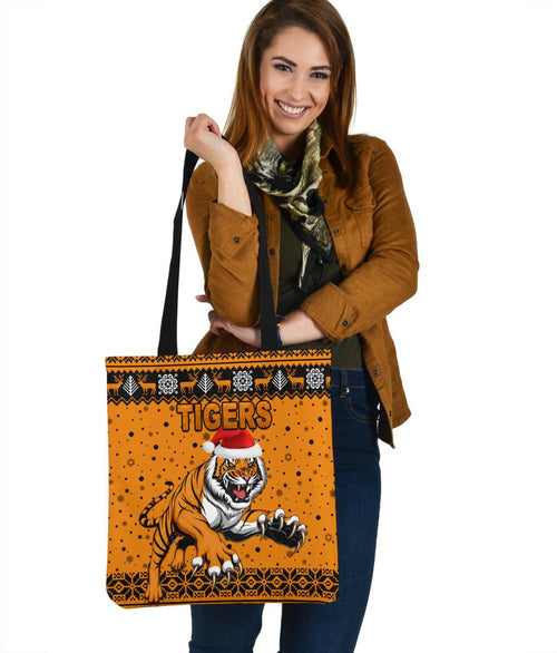 wests-christmas-tote-bag-tigers-unique-vibes-orange