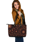 leather-tote-bag-aboriginal-circle-dot-painting-patterns