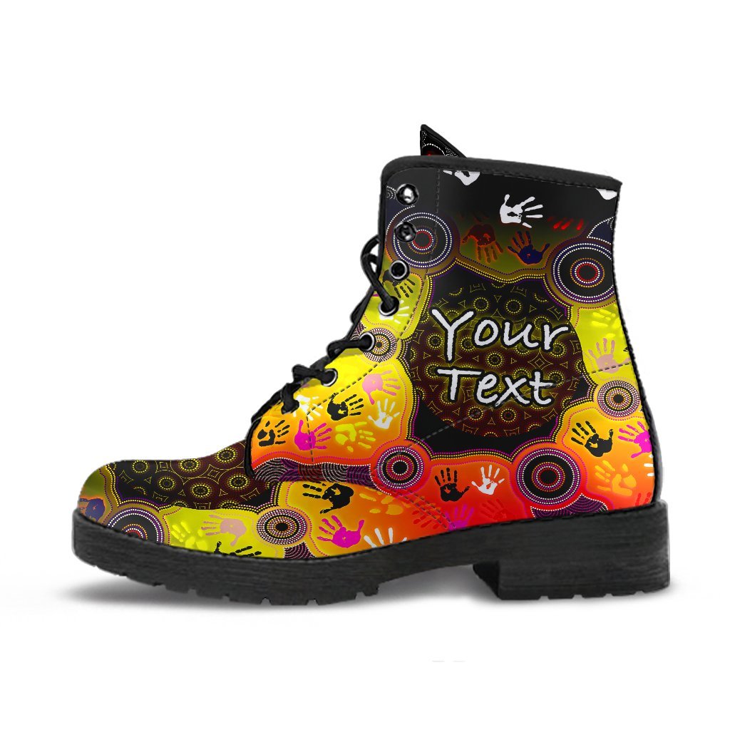 custom-aboriginal-leather-boots-indigenous-circle-dot-painting-hand-art