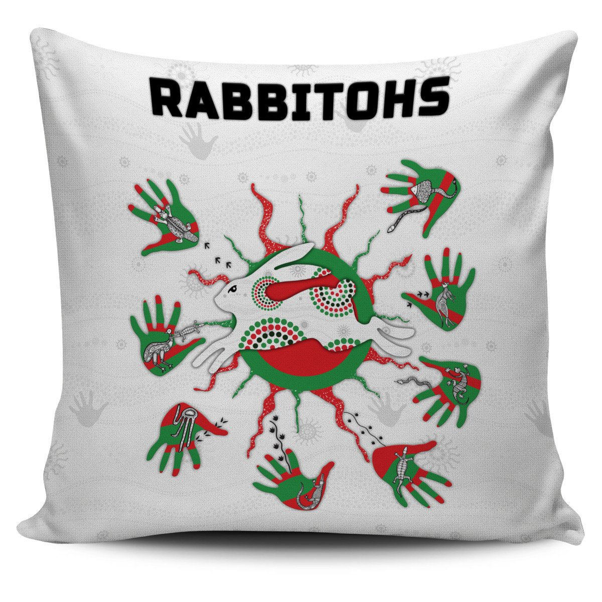 rabbitohs-indigenous-pillow-cover-animals-aboriginal