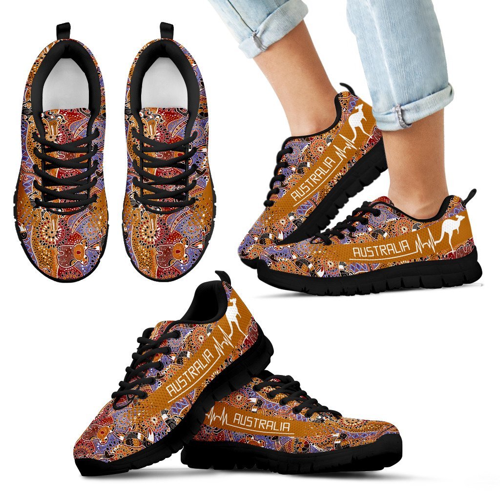aboriginal-sneakers-kangaroo-heartbeat-koala-kookaburra-patterns
