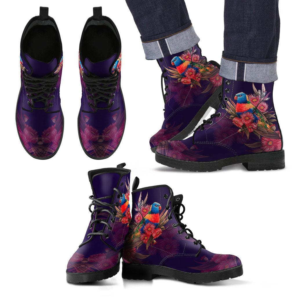 leather-boots-kookaburra-shoes-waratah-flower-unisex