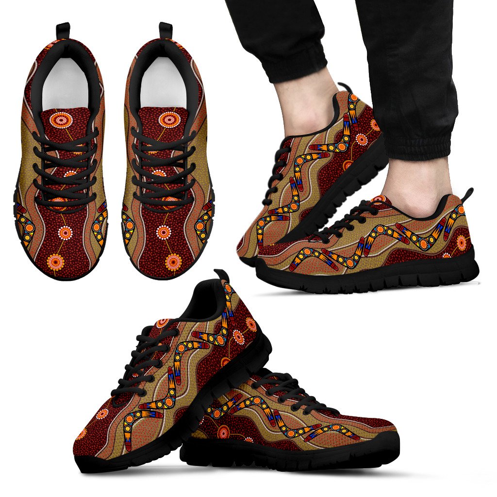 aboriginal-sneakers-boomerang-patterns-circle-dot-painting