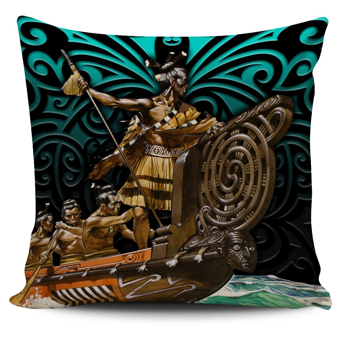 new-zealand-pillow-cover-maori-waka-taua