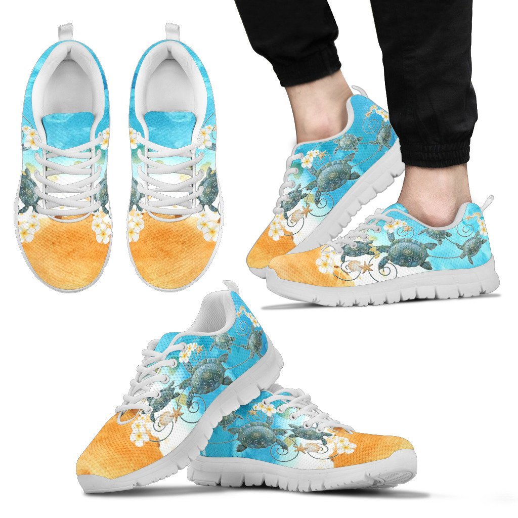 turtle-with-plumeria-on-beach-mens-womens-sneakers-shoes