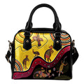 Aboriginal Shoulder Handbag - Indigenous Animals Life Art - Vibe Hoodie