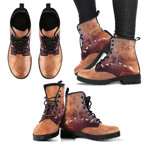 leather-boots-kangaroo-shoes-in-forest-painting