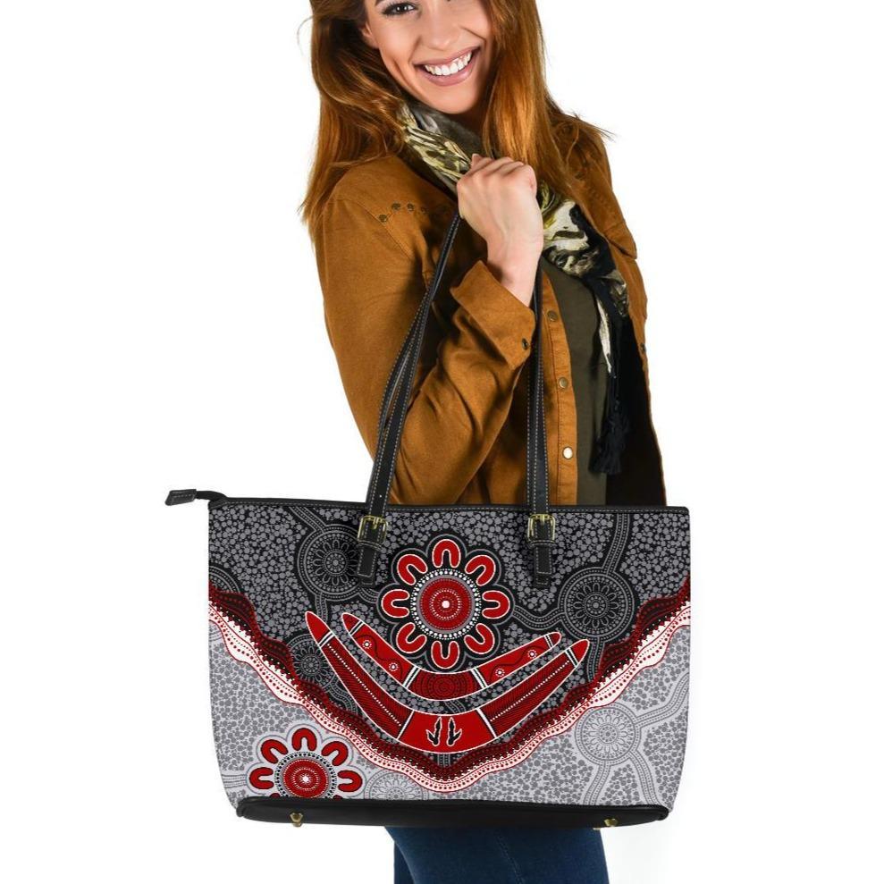 aboriginal-large-leather-tote-bag-indigenous-boomerang-and-lizard-art