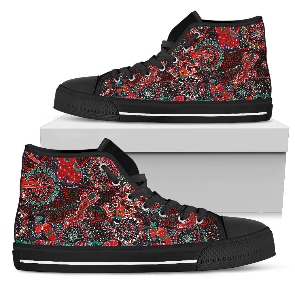 high-top-shoes-aboriginal-animal-dot-acrylic-paint