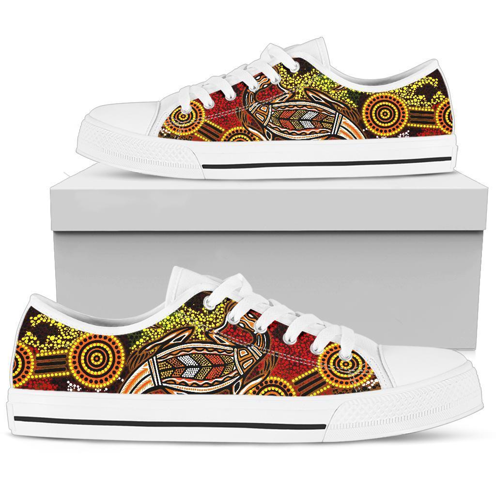 aboriginal-low-top-shoe-kangaroo-and-lizard-dot-painting-art-bn18