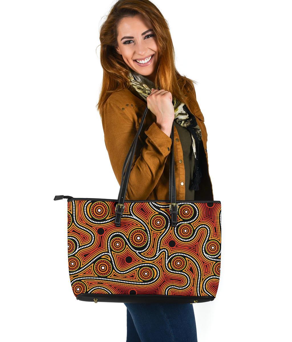leather-tote-bag-indigenous-circle-dot-painting-ver01