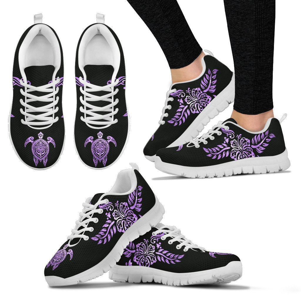 deep-purple-sea-turtle-and-hibiscus-womens-mens-kids-sneakers-shoes