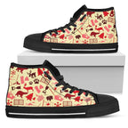 canada-symbols-pattern-hightop-canvas-shoes