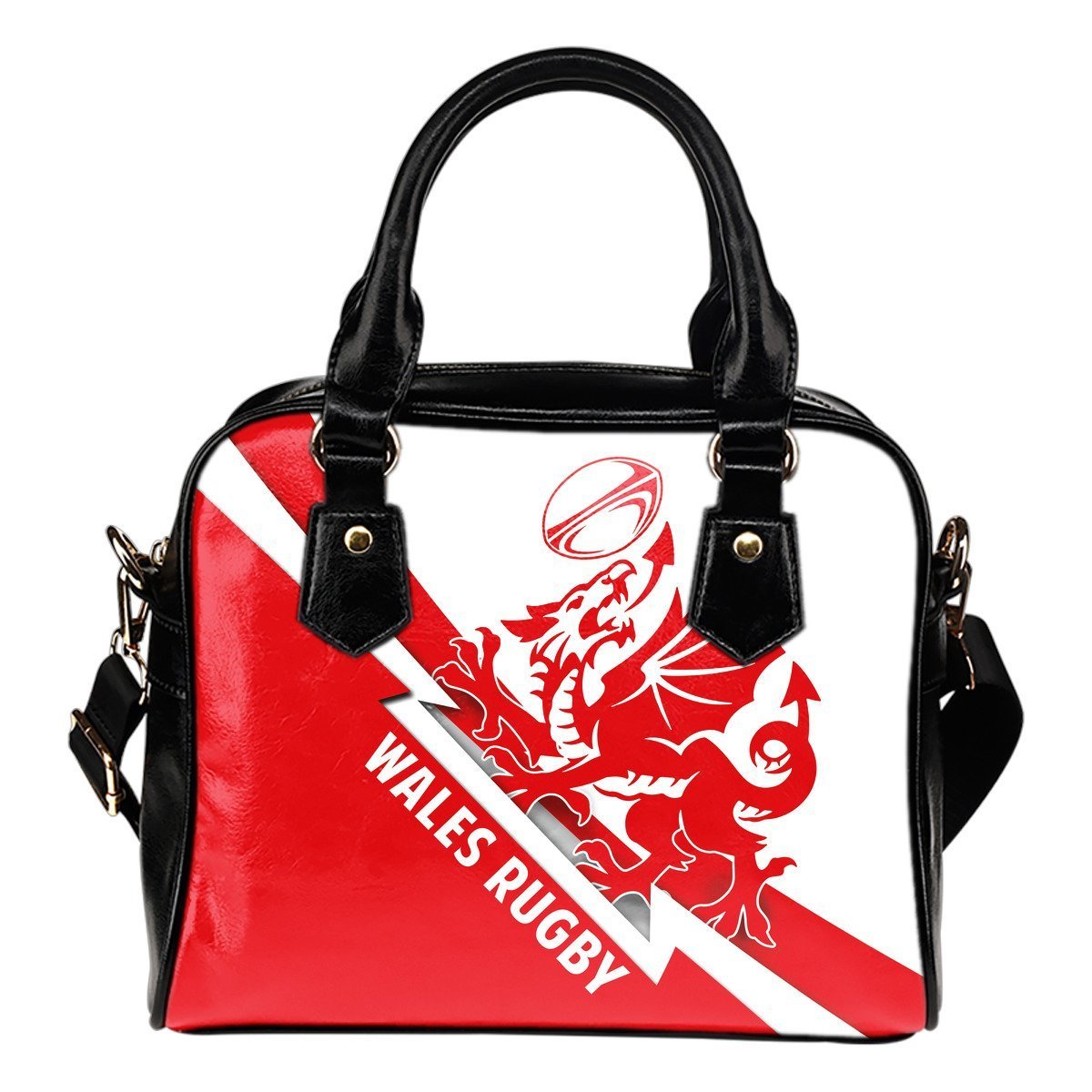 Wales Rugby Shoulder Handbag - Lighting Style - Vibe Hoodie