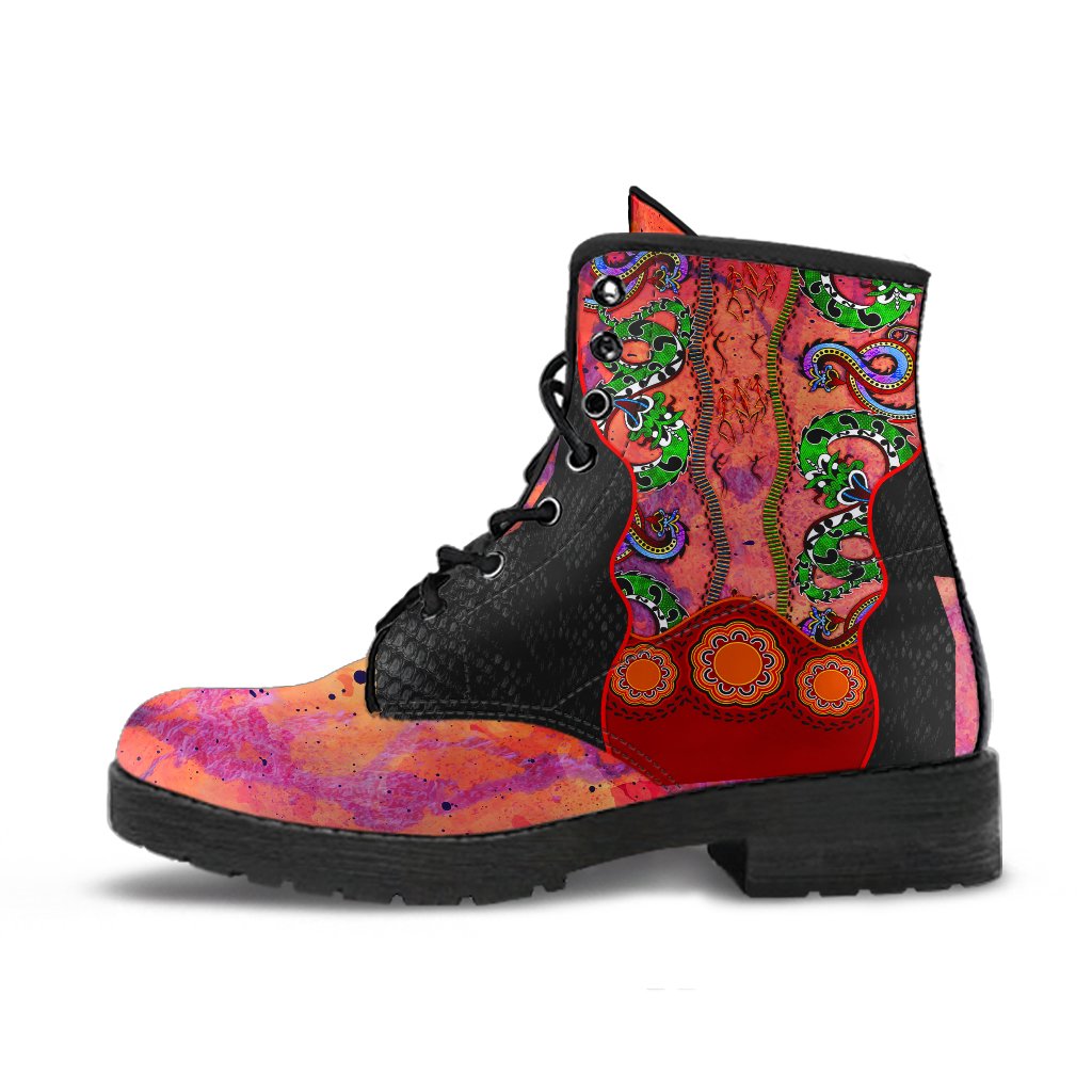 aboriginal-leather-boots-aussie-indigenous-patterns-orange