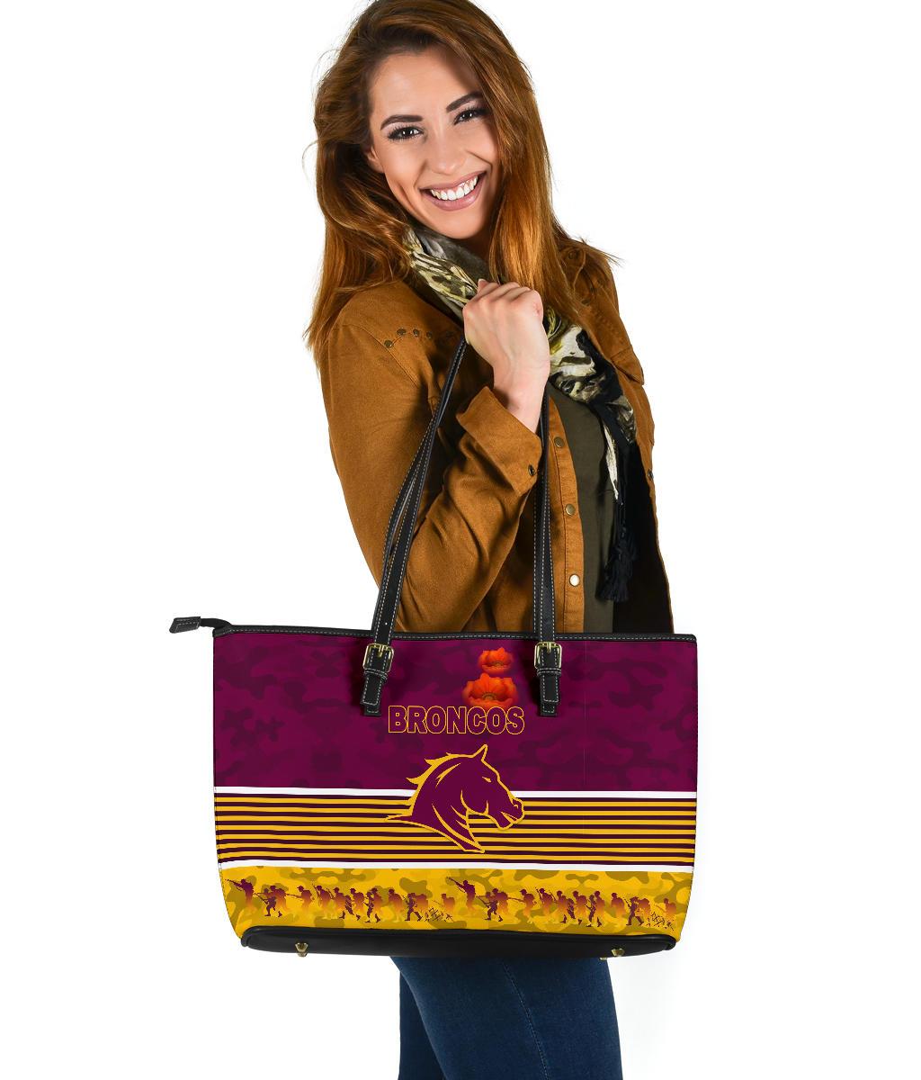 brisbane-broncos-large-leather-tote-anzac-day-simple-style-maroon