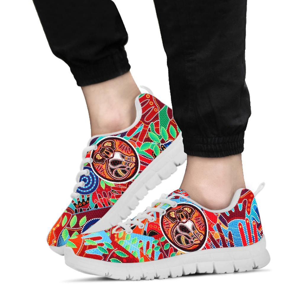 aboriginal-sneakers-koala-and-hand-art-dot-painting-shoes