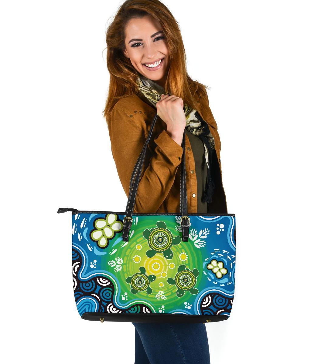 leather-tote-bag-indigenous-green-turtle
