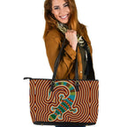 aboriginal-large-leather-tote-bag-lizard-dot-painting-patterns