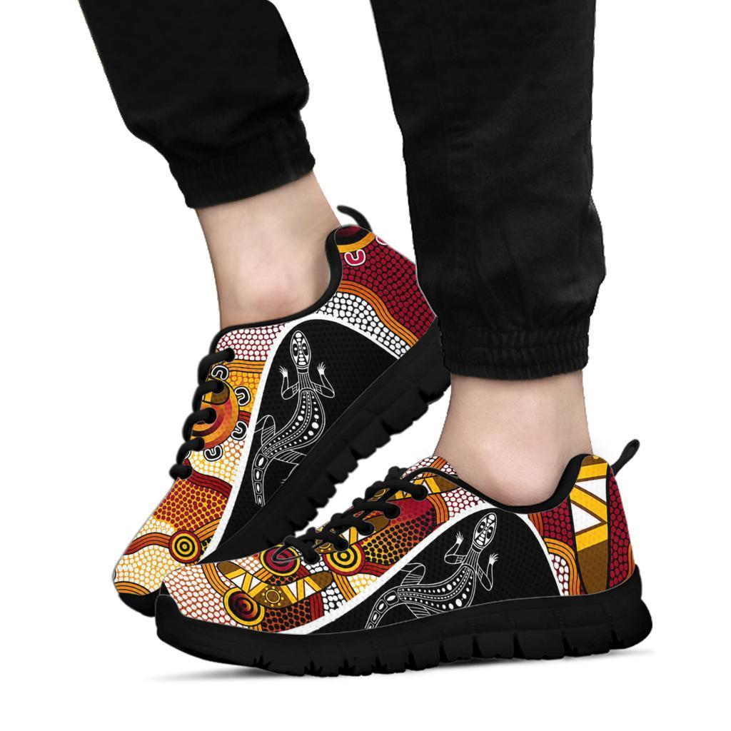 aboriginal-sneakers-lizard-boomerang-patterns-aboriginal-dot-shoes