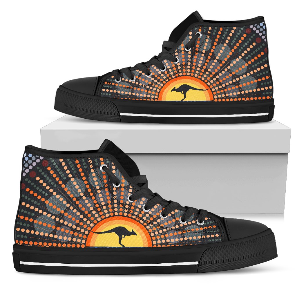 canvas-shoes-kangaroo-shoes-aboriginal-dot-painting-high-top