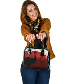 Shoulder Handbag - Australian Nature with Emu and Kangaroo - Vibe Hoodie