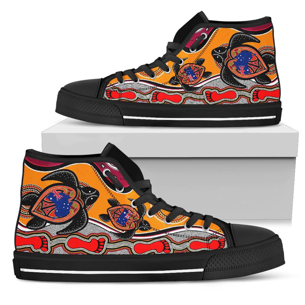 canvas-shoes-aboriginal-patterns-shoes-turtle-high-top